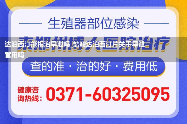 达泊西汀能根治早泄吗_盐酸达泊西汀片关于早泄管用吗